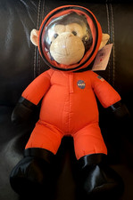 Smithsonian Institution NASA Astronaut Monkey Plush Toy Orange Space Suit NWT