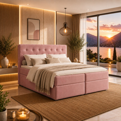 Best For Home Boxspringbett Loree mit Bonellfederkern & Topper  elegant & bequem