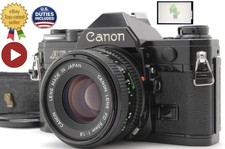 N MINT Canon AE-1 Black 35mm SLR Film Camera New FD 50mm f1.8 Lens From JAPAN