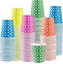 500 Pack 5Oz Paper Cups, Multicolor Small Disposable Bathroom Mouthwash Cups for