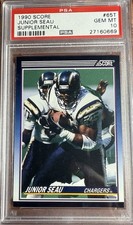 1990 Score Rookie & Traded (Supplemental) Junior Seau #65T PSA 10 GEM MT RC HOF