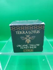 Terra Lotus Organic Beef Tallow Balm w/ Raw Honey Citrus Moisturizing Cream 2oz