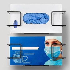 2x Disposable Glove Dispenser Portable Versatile Space Saving Metal Glove Rack
