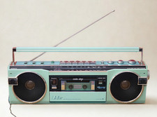 Sanyo MR-U4SF FM AM Stereo Boombox Metal w/NewBelt DualSpkr Japan Fully Works