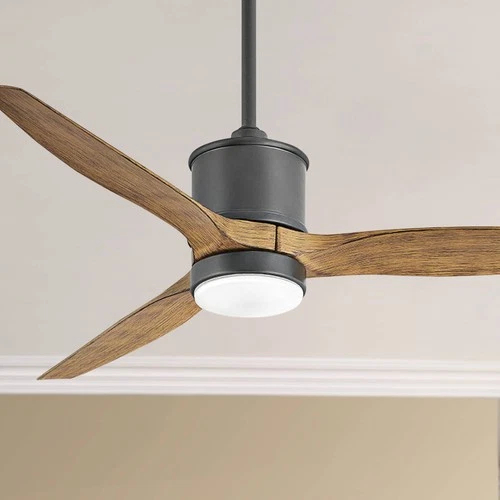 52" Hinkley Hover Matte Black Wet-Rated LED Smart Ceiling Fan - Picture 1 of 10