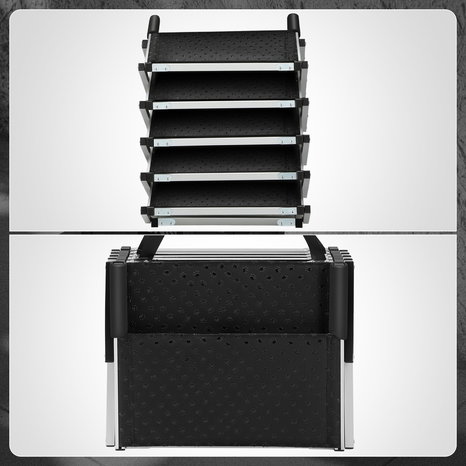 5-Step Foldable Pet Dog Ramp Ladder Step Stairs for SUV Truck Car Large Dogs