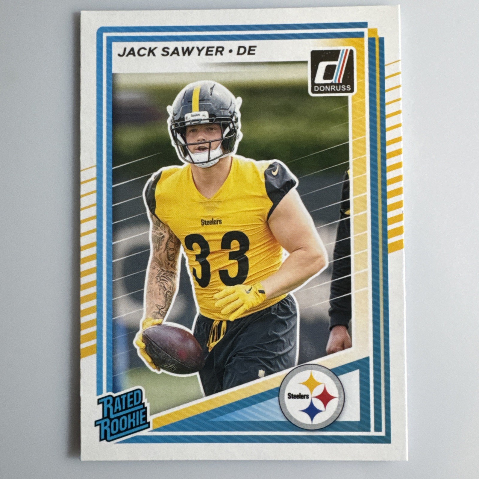 2025 Panini Donruss - Rated Rookie #390 Jack Sawyer (RC) Steelers