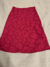 Express Pink Abstract Print A-Line Lined Knee...