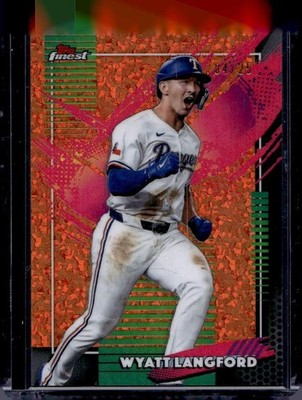 2026 Finest #241 Wyatt Langford Orange Geometric Refractor #/25