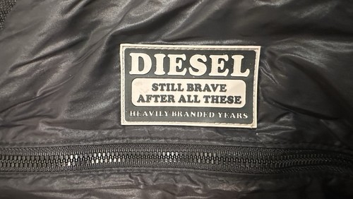 DIESEL Black Quilted Puffy Soft Nylon Large Boho Shoulder Bag Purse - Picture 6 of 8
