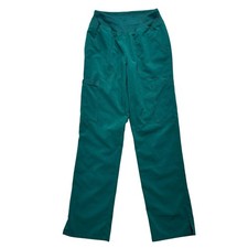 Dickies EDS Essentials Cargo Scrub Pants Womens XS Green Pull On Nurse Medical
