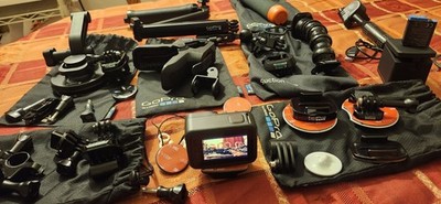 GoPro Camera Accessory Bundle Black - Mounts, Battery, Tripod, Charger