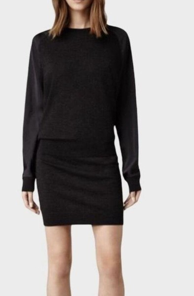 Women AllSaints Dress Black Wool M