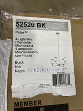 Pallas 25 in. 4-Light Black Shaded Circle Mini Chandelier