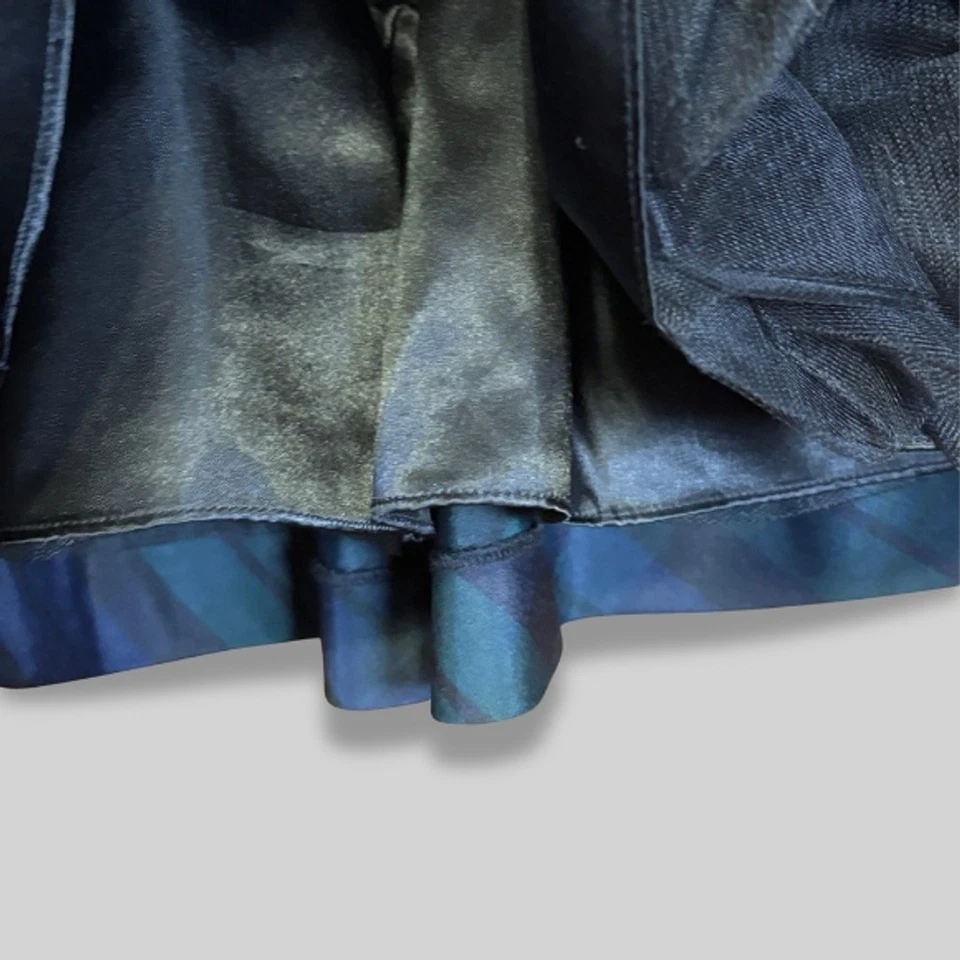 Vestido de fiesta a cuadros de terciopelo negro con lazo Chaps Girls 5 Foto 3 de 4