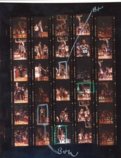 CGE85 1990 Original Contact Sheet Photo DAVID ROBINSON SPURS-ROCKETS OTIS THORPE