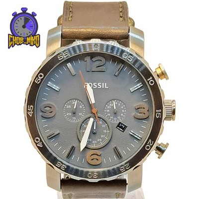 Fossil Nate JR1419   Chronograph Herren   Neue Batterie