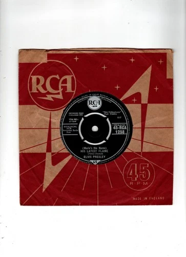 ELVIS PRESLEY - HIS LATEST FLAME / LITTLE SISTER. UK 1961 ORIG 7" & CO/SL. VG+