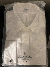 Brooks Brothers White non iron shirt 17 35 French Cuff