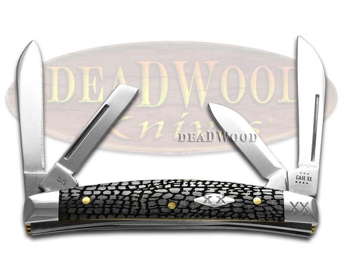 Case xx Knives Small Congress Gray Alligator Skin 1/500 Stainless Pocket Knife