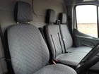 2+1 SEAT COVER all GREY Microfiber Designed to fit FORD TRANSIT 2015+ RHD