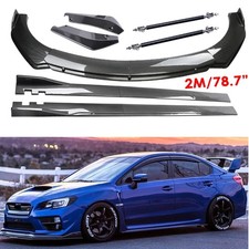 Carbon Fiber Front Bumper Rear Lip Spoiler Body For Subaru Wrx Sti Side Skirt Carbon Fiber Front Bumper Rear Lip Spoiler Body For Subaru Wrx Sti Side Skirt
