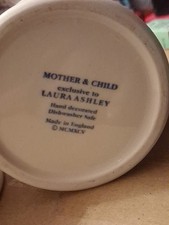 LAURA ASHLEY MOTHER & CHILD CUPS HAND PAINTED MADE IN ENGLAND X2