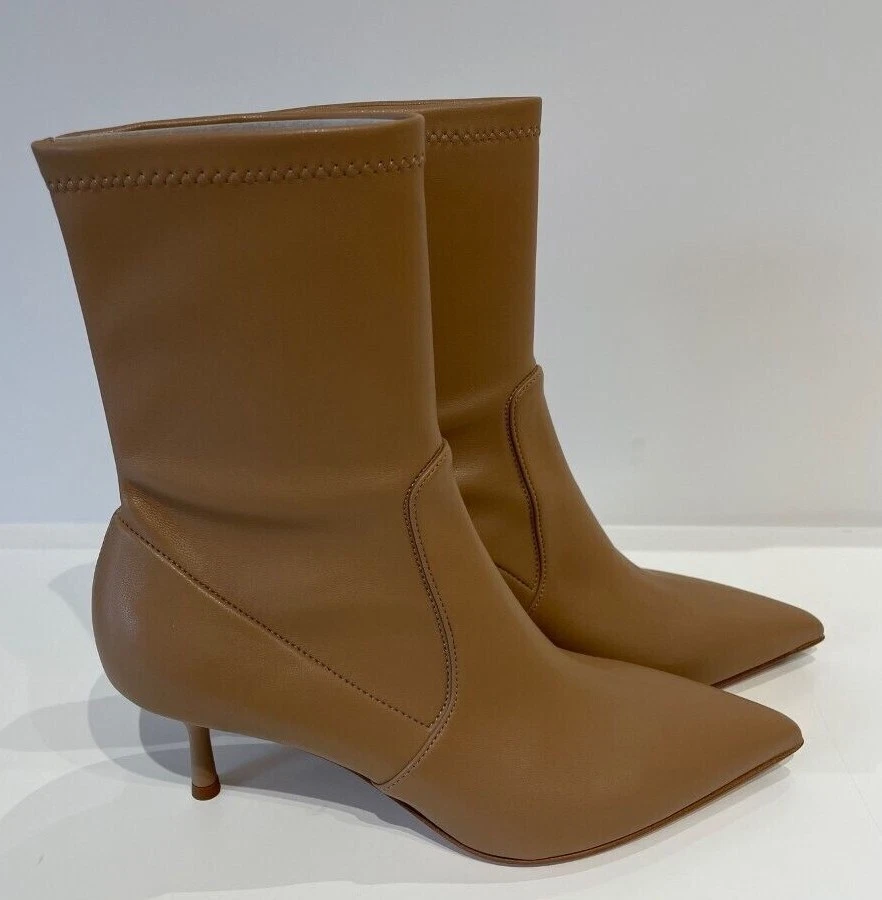 Ankle Boot Sergio Levantesi Celin23 Heel 5cm Leather Beige Supreme Roe Buck