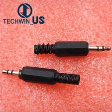 10Pcs 3.5mm Audio Male Soldering Repair Stereo Earphones Jack Plug Connector
