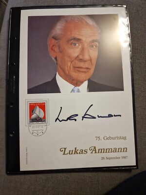 Philswiss autograph-Lukas Ammann-limited autograph approx. 26.5 x 18 cm