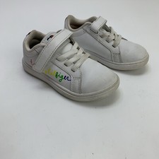 Tommy Hilfiger Toddler White Leather Sneaker Kids Size 7