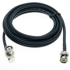 RG58 BNC Male to BNC Male Plug Right angle Connector RF Jumper pigtail Cable lot