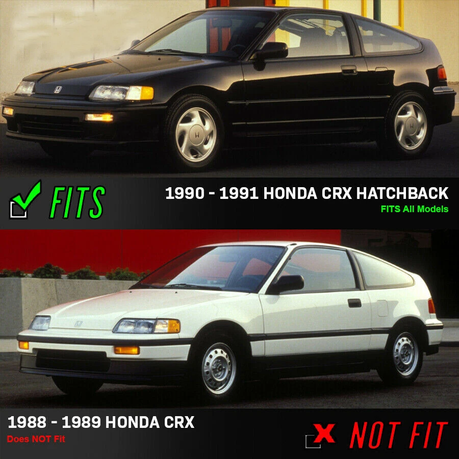 Luces de señal de giro del parachoques delantero con lente ámbar estilo OE para Honda CRX CR-X 1990-1991 Foto 3 de 4