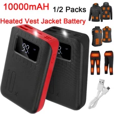 10000mAh Power Bank Heated Vest Jacket 5V/2.1A External Battery Pack Charger
