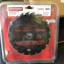 Craftsman 6-1/2". 18T & 24T Set Combo Pack 2 Circular Saw Blades 937668 New