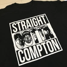 Vtg Straight Outta Compton N.W.A Cotton Black All Size T Shirt For Men IN633