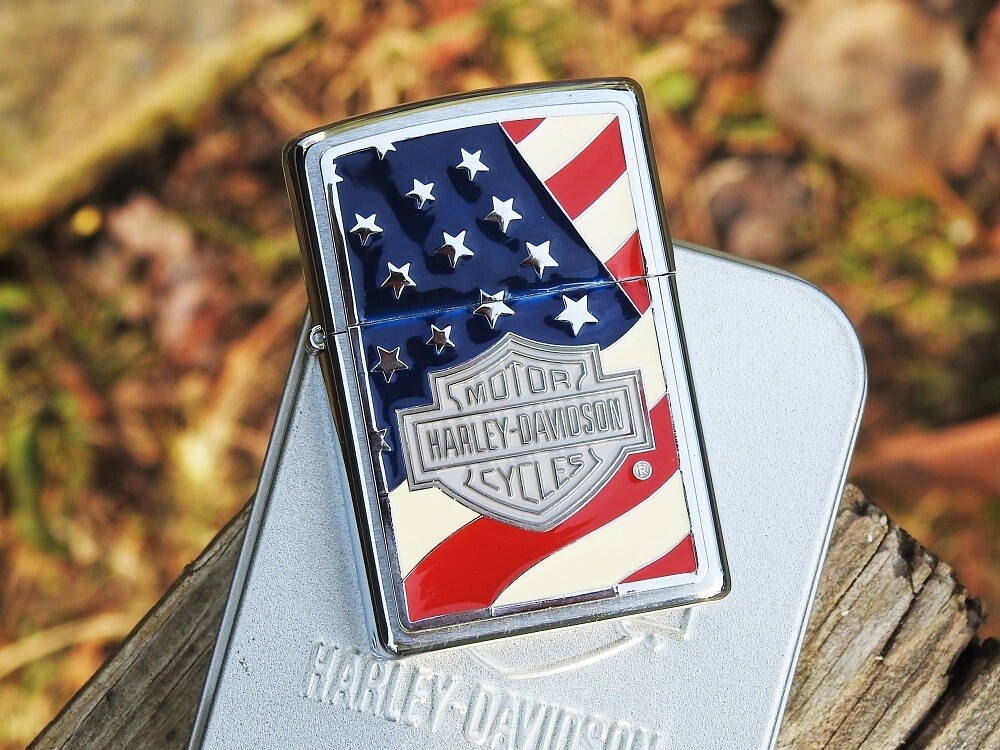 Zippo Lighter - Harley Davidson - Americana Emblem - Bar and