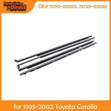 Door Moulding Trim Weatherstrip Window Seal 4pcs For Toyota Corolla 1995-2002 Door Moulding Trim Weatherstrip Window Seal 4pcs For Toyota Corolla 1995-2002