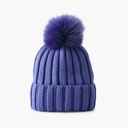 Aritzia Sunday Best Frosty Beanie Beanie with pom, Peri Purple