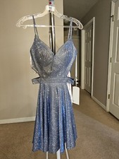 Promgirl Cinderella blue skater dress