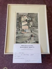 1997 Clinton Adams (1918-2002) Signed Watercolor Painting Abstract Landscape