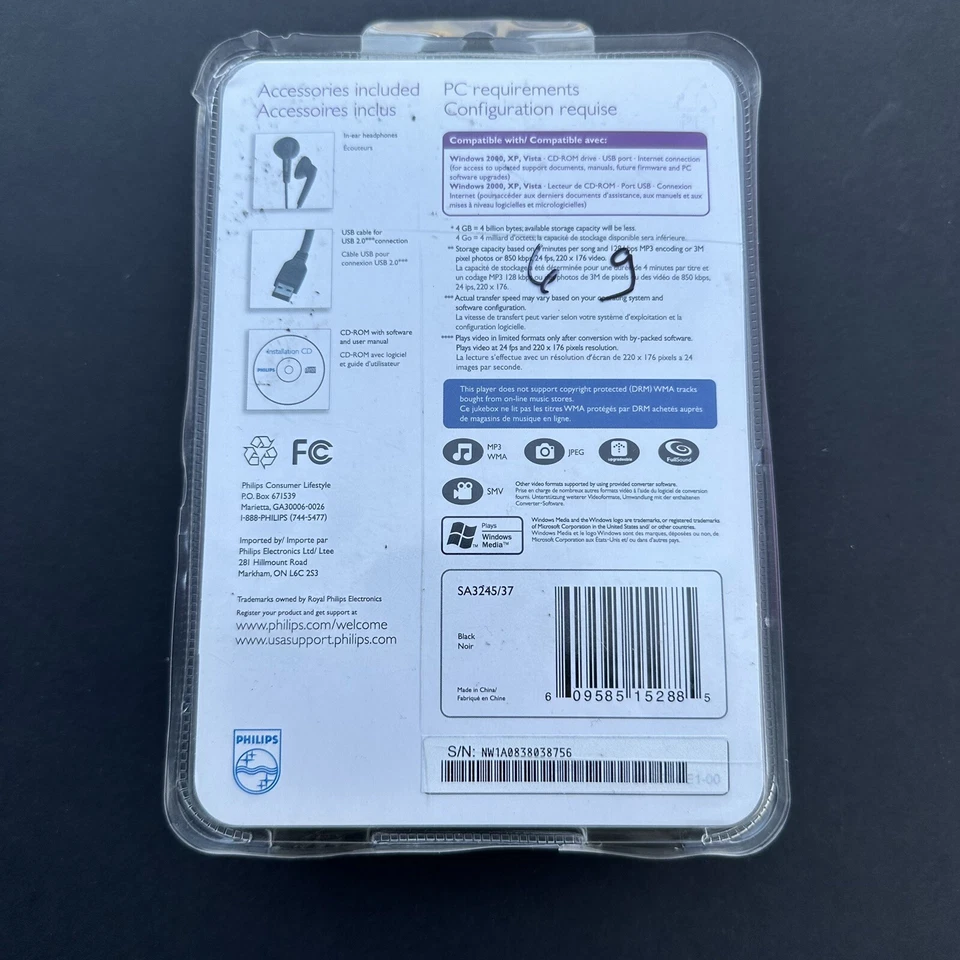 Philips GoGear Reproductor de Audio Digital Video SA3245 4 GB MP3, WMA y Radio FM Foto 3 de 3