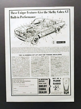 1968 Ford Mustang Shelby GT 350 500 original auto ad print