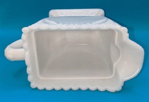 1905 Westmoreland Creamer And Sugar Set With Lids Milk Glass Antique Excellent - Picture 8 of 23