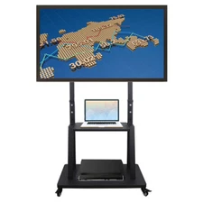 XL Large Floor TV Stand Mount Ultra Heavy Duty Steel Mobile TV Cart for 37 -100"