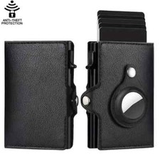 Wallet for Men with AirTag Holder Slim Minimalist RFID Blocking - Air Tag Wallet