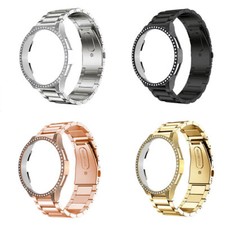 For Samsung Galaxy Watch 4 40/44mm Full Case Cover  Stainless Wrist Band Strap