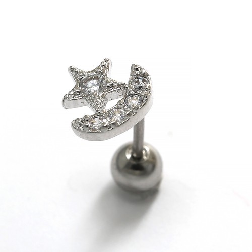 Gem Crystal Ear Cartilage Helix Ring Bar Stud Ear Cuff Climber Piercing Earring - Picture 15 of 268