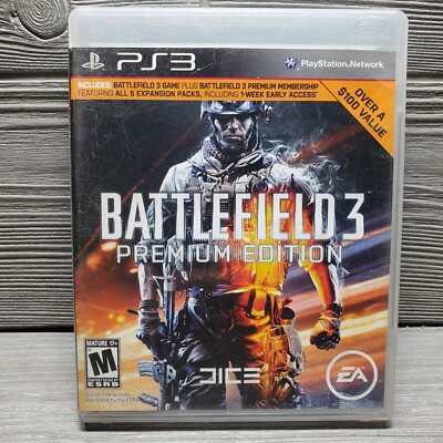 Battlefield 3 -- Premium Edition (Sony PlayStation 3, 2012) Complete With Manual
