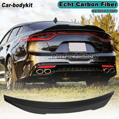 Für Kia Stinger 2018-2023 Carbon Kohlefaser Heckspoiler Spoiler Flügel Lippes